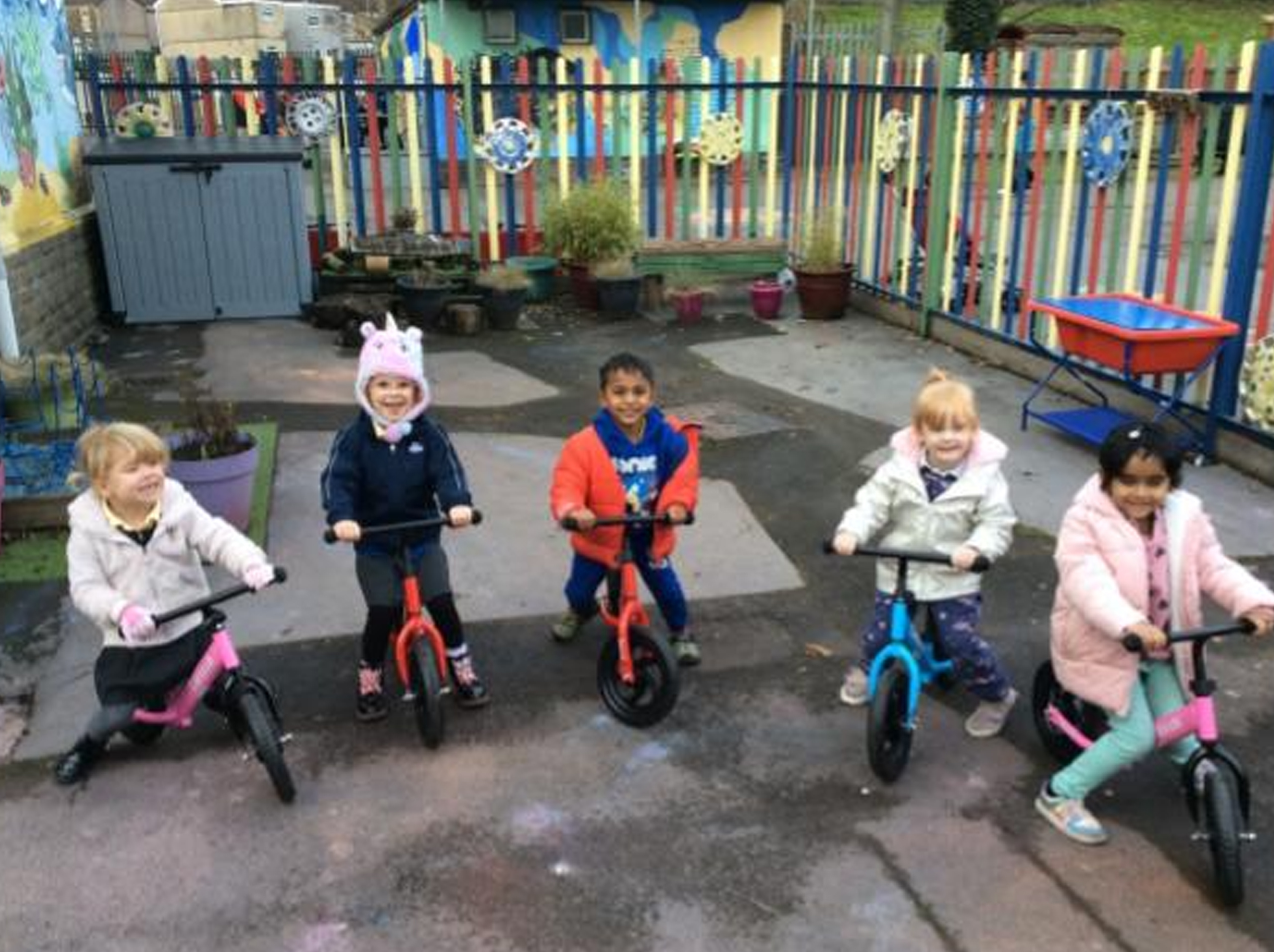 New balance bikes and art stationery for Morriston Primary School